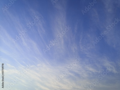 Beautiful    sky and clouds    blurred background