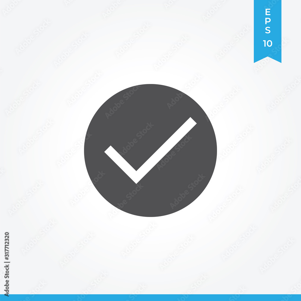 Verified vector icon, simple sign for web site and mobile app. Verified vector icon, simple sign for web site and mobile app.