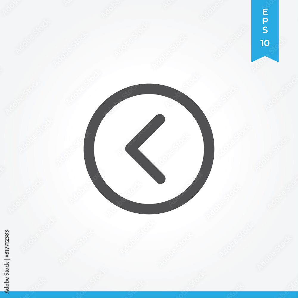 Left arrow vector icon, simple sign for web site and mobile app. Left arrow vector icon, simple sign for web site and mobile app.
