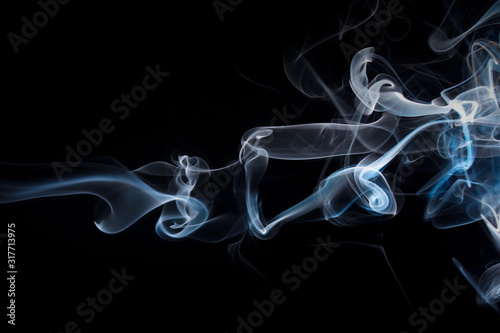 Gas smoke abstract on black background. fire design