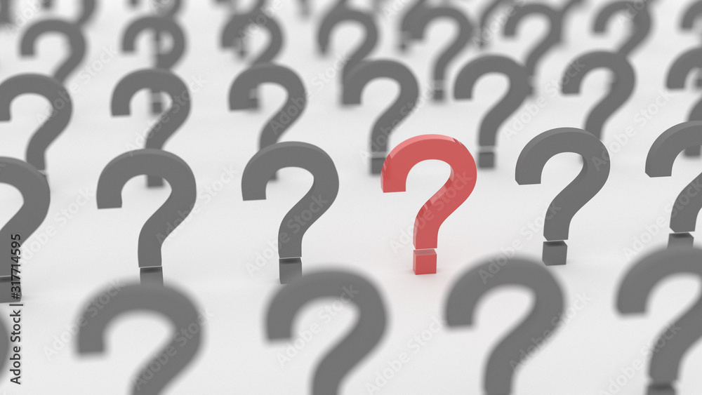 Question marks. Idea or problem concept. 3d Question marks. Idea or problem concept. 3d