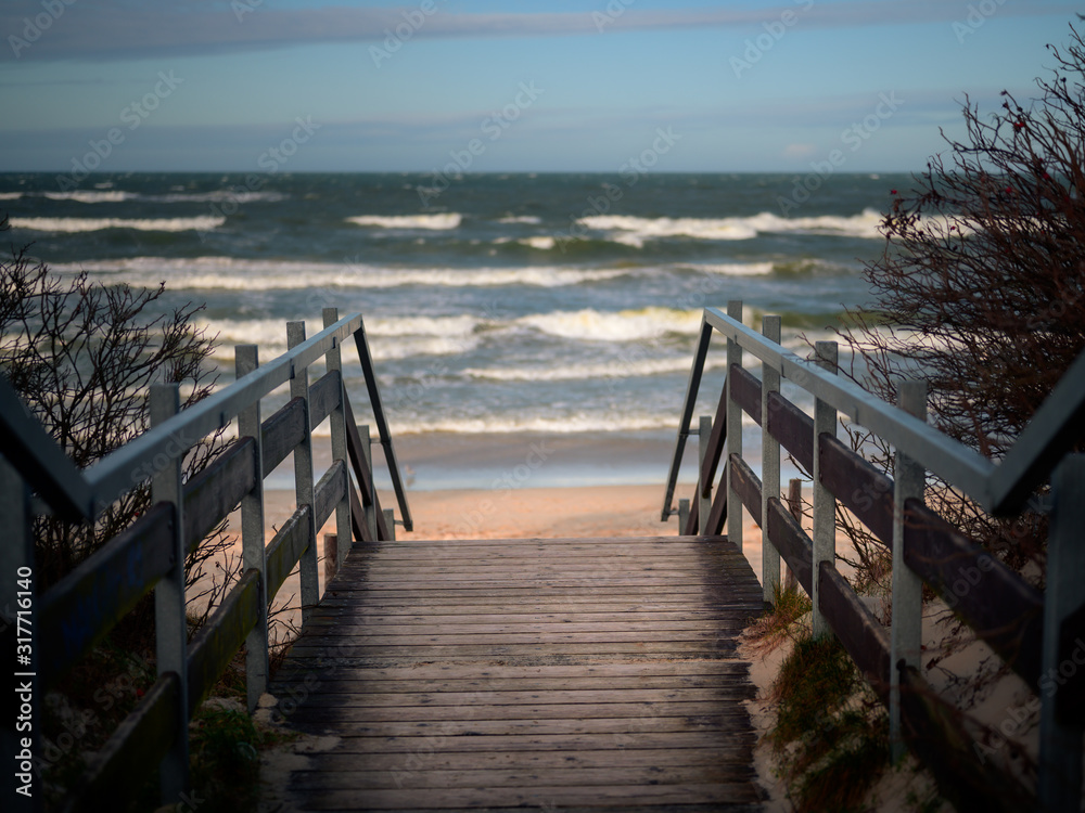 Fototapeta premium stairs leading to the beach