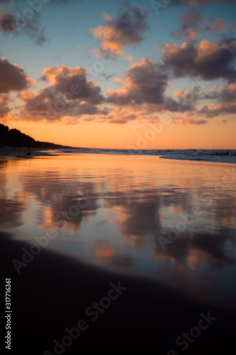 sunset on the beach © Krzysztof