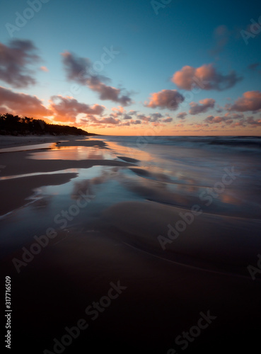 sunset on the beach