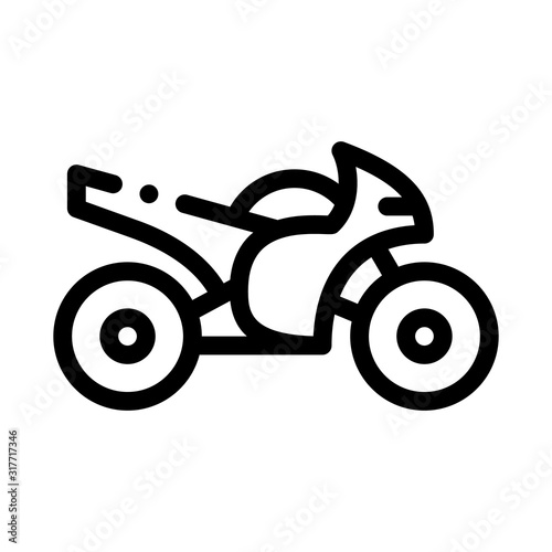 Motorcycle Icon Vector. Outline Motorcycle Sign. Isolated Contour Symbol Illustration