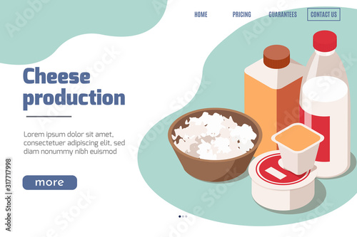 Cheese Production Isometric Website