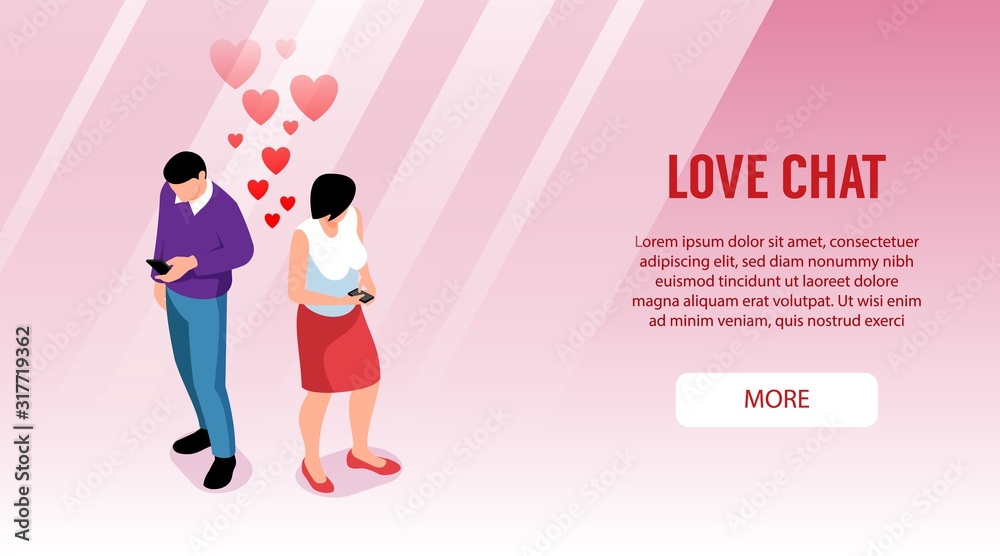 Love Chat Horizontal Banner Love Chat Horizontal Banner