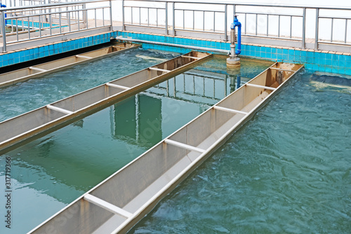 Modern urban wastewater treatment plant