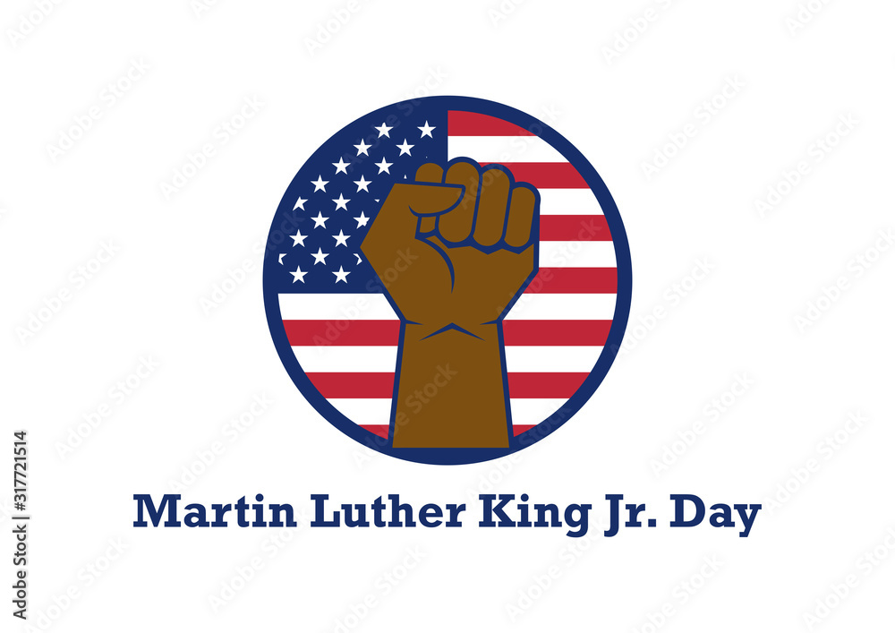 Martin Luther King Jr. Day vector. American hero icon. Martin Luther King Day icon isolated on a white background. Afro american hand with clenched fist. American federal holiday. Important day Martin Luther King Jr. Day vector. American hero icon. Martin Luther King Day icon isolated on a white background. Afro american hand with clenched fist. American federal holiday. Important day