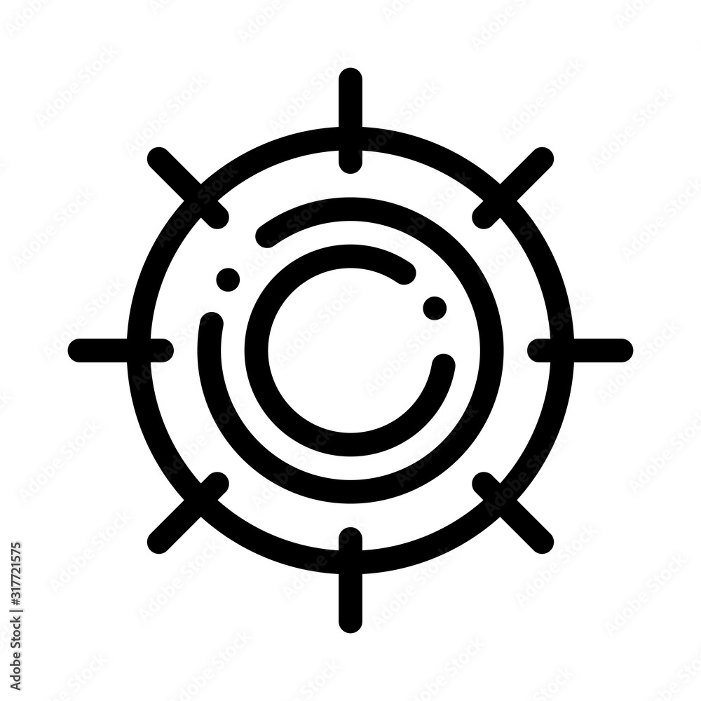 Scorching Sun Icon Vector. Outline Scorching Sun Sign. Isolated Contour Symbol Illustration
