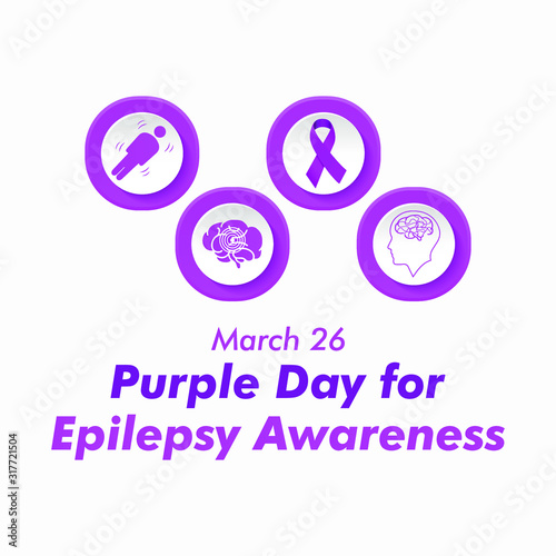 Vector Illustration on the theme of Purple day for Epilepsy awareness on March 26th.