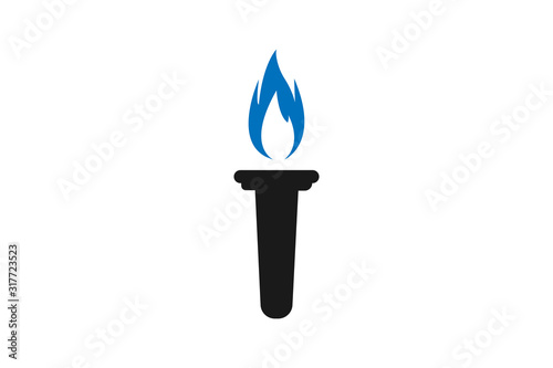 torch icon, flare icon vector illustration