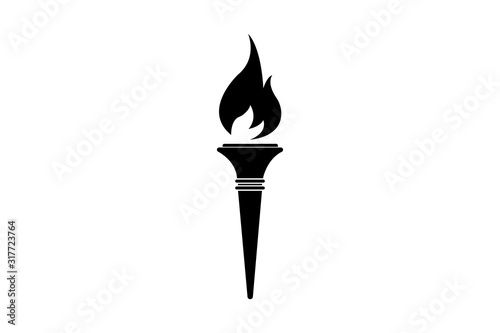 torch icon, flare icon vector illustration