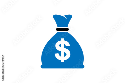 Money bag icon  dollar in bag icon vector illustration