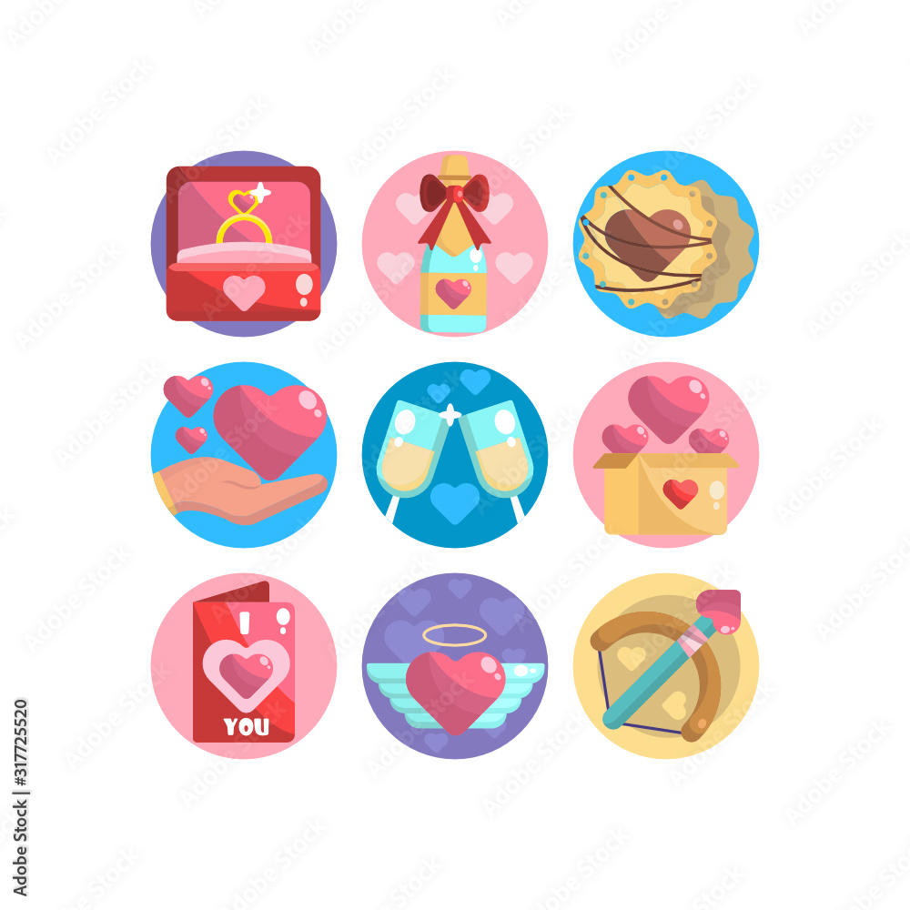 Valentines illustrations icons packs vector heart love Valentines illustrations icons packs vector heart love