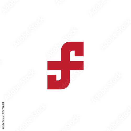 F letter logo. Letter F logo icon design template elements. Abstract letter F logo - Vector