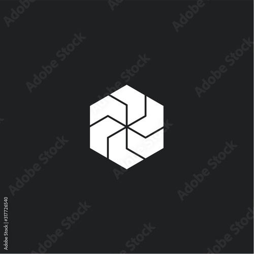 Hexagon logo concept. Polygon icon logo. Abstract icon, logo for your company - Vector