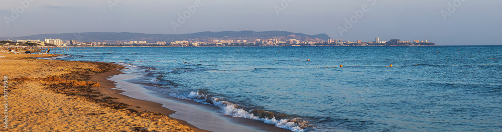The beaches of the resort city of Anapa located on the Black Sea in Russia