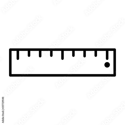 Ruler icon vector simple and trendy design