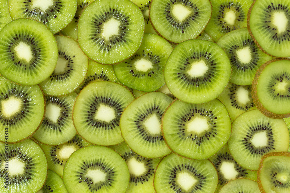 Fresh sliced kiwi full frame background. Food photography Fresh sliced kiwi full frame background. Food photography