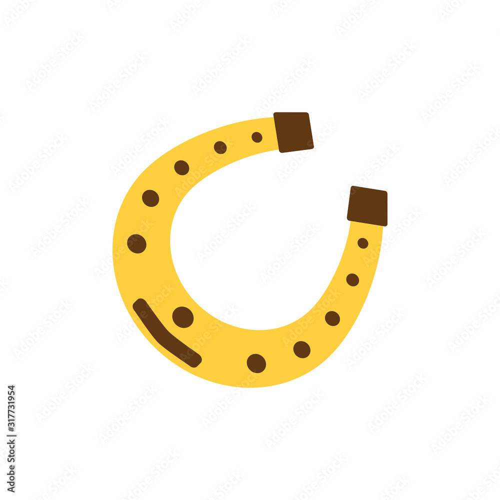 Vector Illustration on the theme Patrick's Day. For a poster or banner and greeting card. Icon. Isolated on a white background. Horseshoe. Good luck. Vector Illustration on the theme Patrick's Day. For a poster or banner and greeting card. Icon. Isolated on a white background. Horseshoe. Good luck.