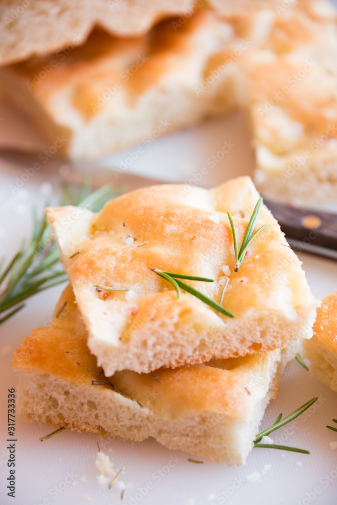 Simple plane pizza with rosemary and salt Simple plane pizza with rosemary and salt
