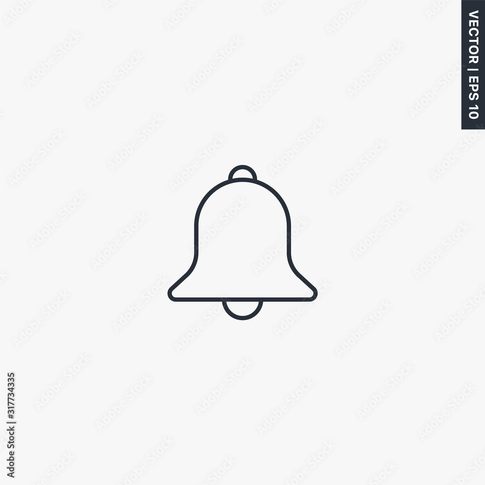 Bell, linear style sign for mobile concept and web design Bell, linear style sign for mobile concept and web design