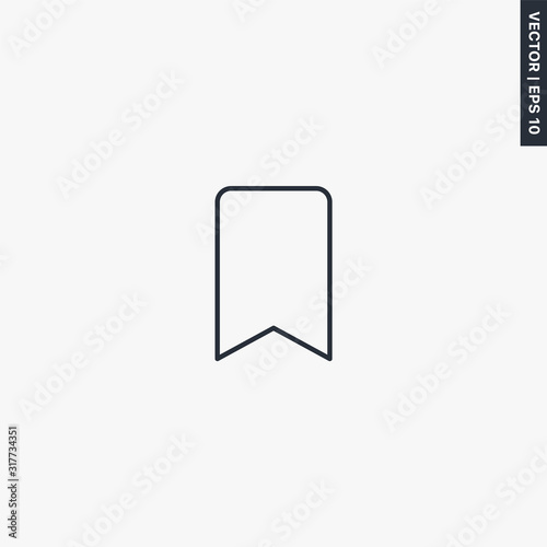 Free Download Bookmark, linear style sign for mobile concept and web design - GFXLoad