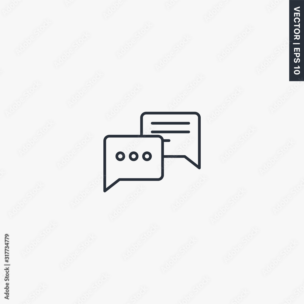 Chat, linear style sign for mobile concept and web design Chat, linear style sign for mobile concept and web design