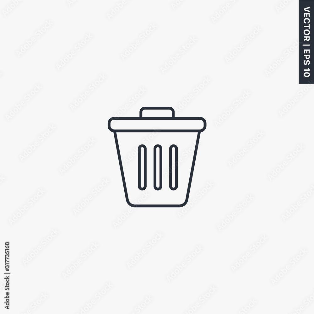 Delete, linear style sign for mobile concept and web design Delete, linear style sign for mobile concept and web design