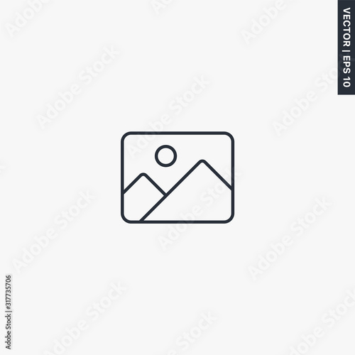 Image, linear style sign for mobile concept and web design