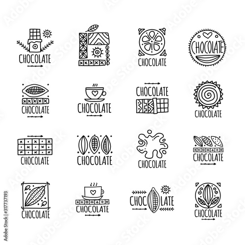 Chocolate, icons collection for your design