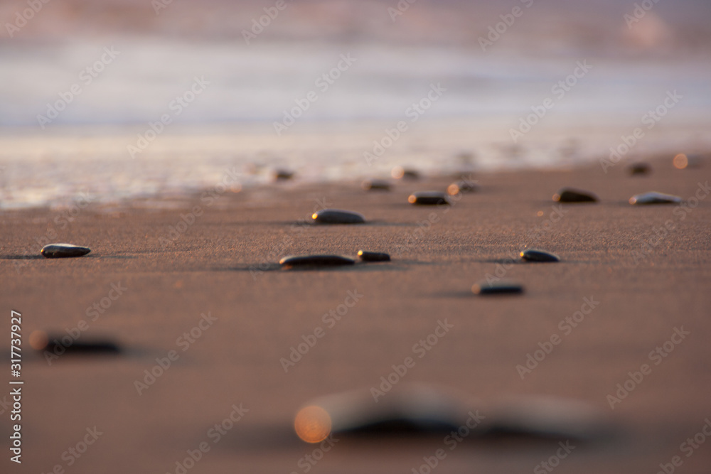 Marble Pebbles and Sunset (Carrara / La Spezia Beach) Marble Pebbles and Sunset (Carrara / La Spezia Beach)