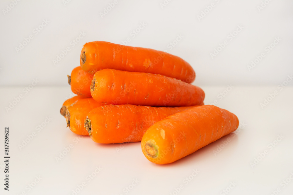 Carrots on a white background. 8 carrots Carrots on a white background. 8 carrots