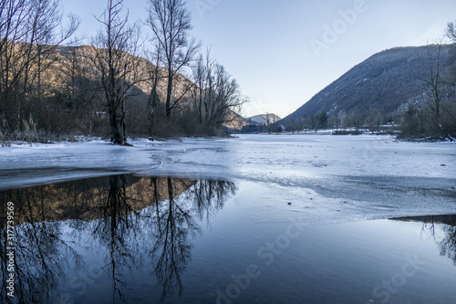 Ghirla lake frozen