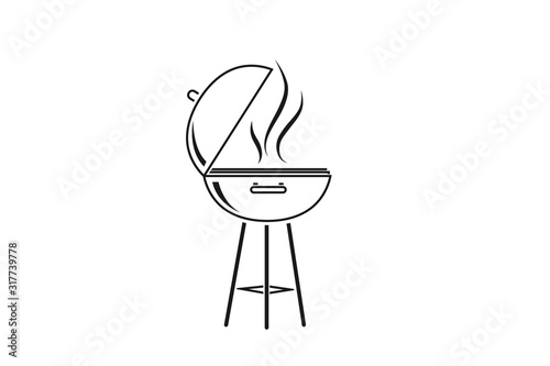 cooking grill icon vector 