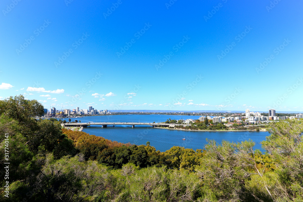 Skyline of Perth, from Kings park, Western Australia