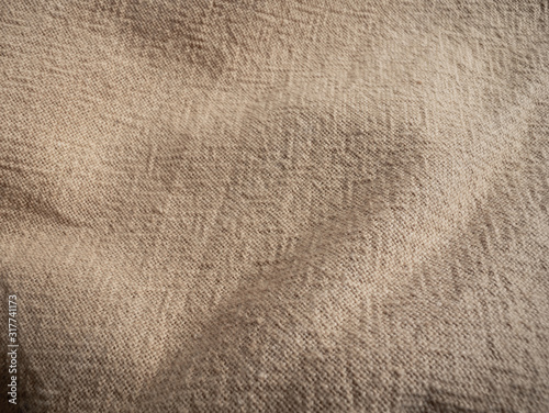 Light Brown Wrinkled Fabric Cloth