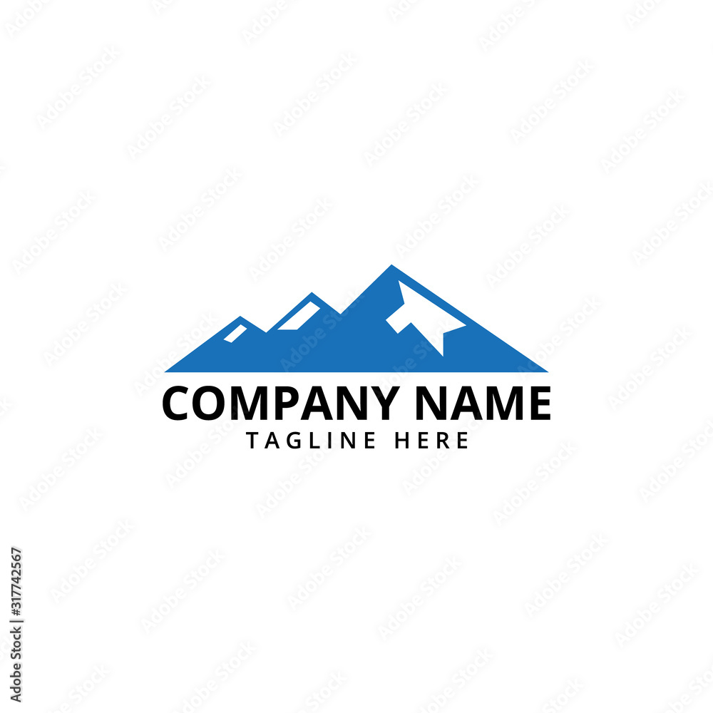 Mountain Logo Template. Vector Illustrator.