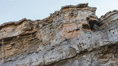 Muro de piedra en el desierto de Tabernas en la provincia de Almeria