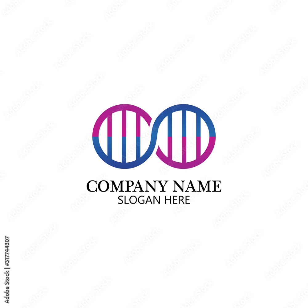 Infinity DNA Logo Icon Vector Infinity DNA Logo Icon Vector