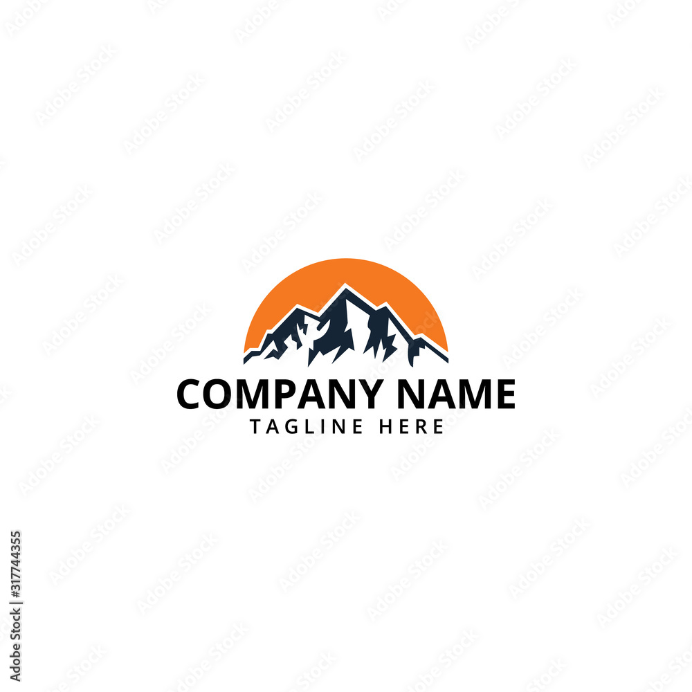 Obraz premium Mountain Logo Template. Vector Illustrator.