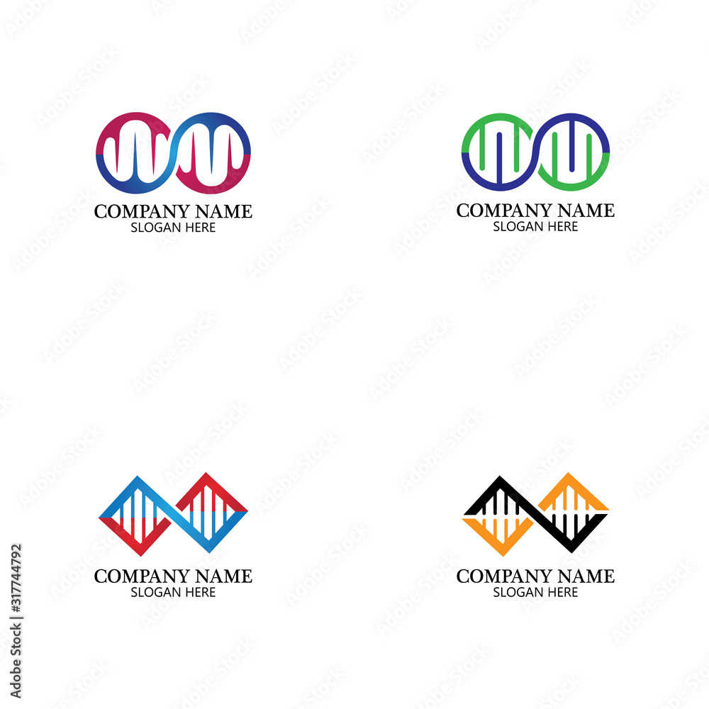 Infinity DNA Logo Icon Vector Infinity DNA Logo Icon Vector