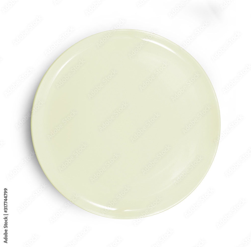 empty plate isolated on white background empty plate isolated on white background