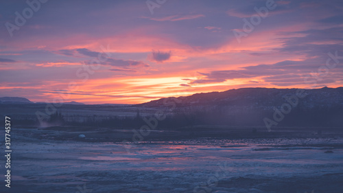 sunset over the sea