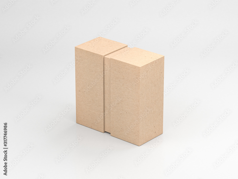 Cardboard sliding box Mockup Cardboard sliding box Mockup