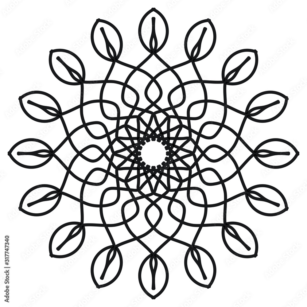 Abstract mandala on white background Abstract mandala on white background