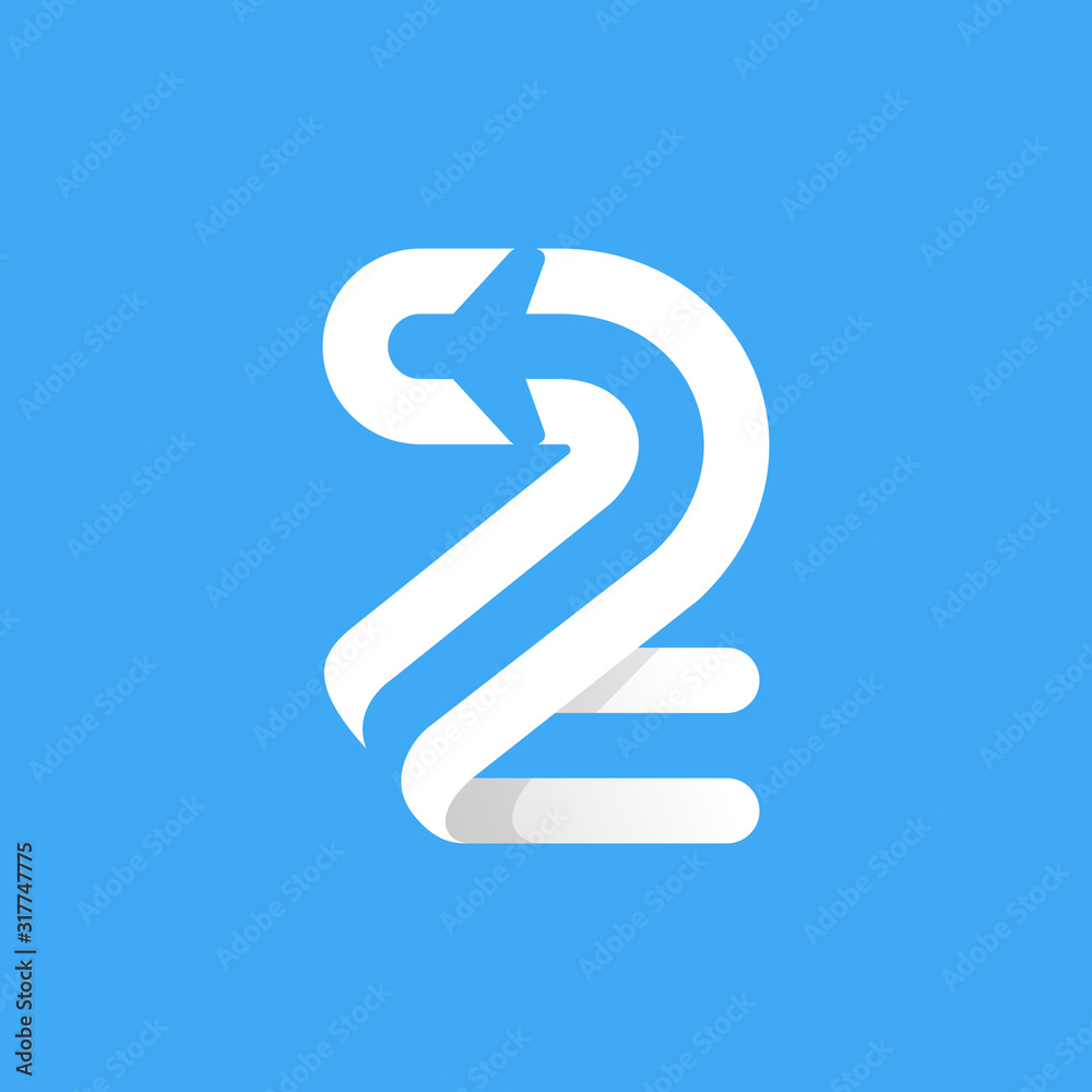 Number two logo with plane and airline inside. Number two logo with plane and airline inside.