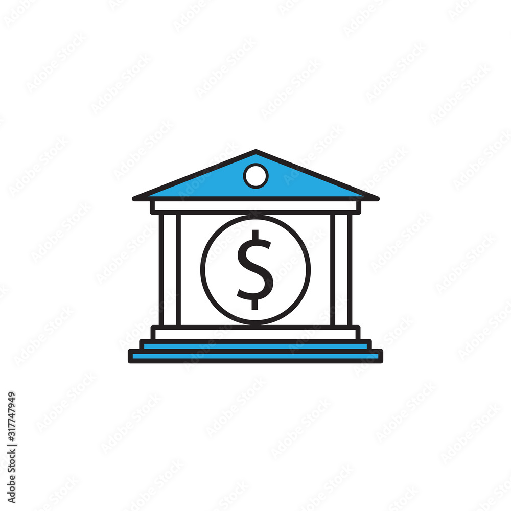 Bank building icon Bank building icon