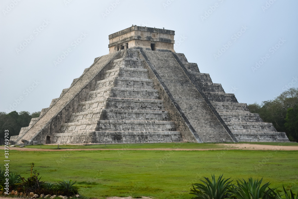 The famous Mayan pyramid Chitzen Itza one of the new seven wonders of the world